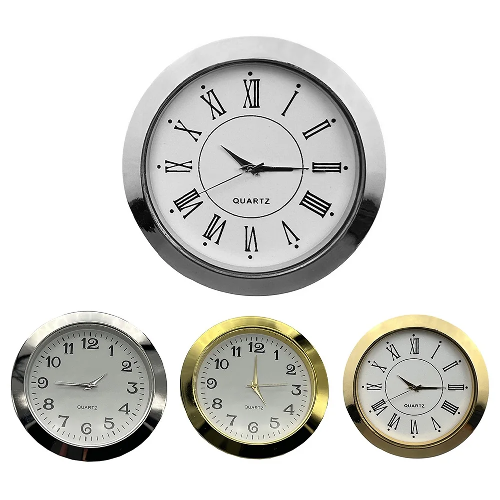 Mini Clock Insert Quartz Movement 55mm Round Quartz Clock Insert  Classic Clock Head Arabic Numerals DIY Crafts For Home