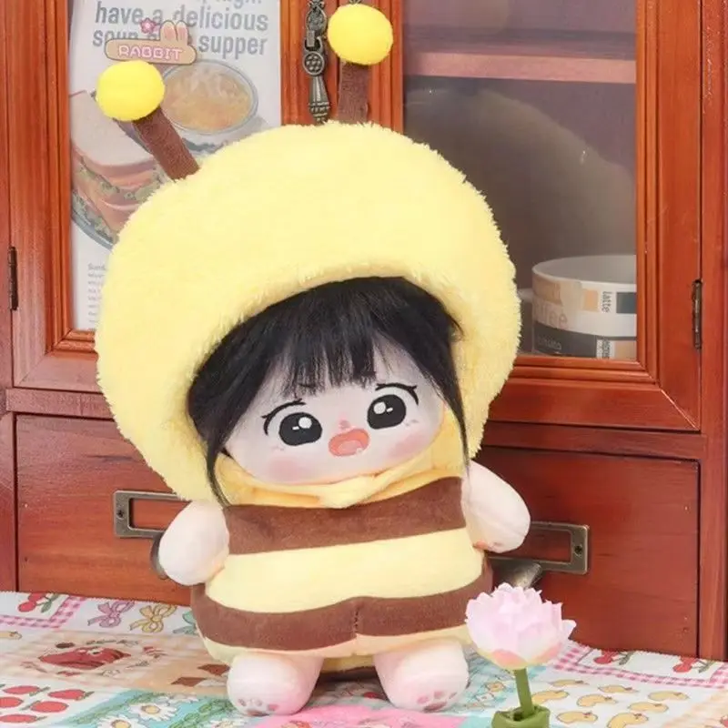 20CM Little Bee baby clothes, cotton clothes, plush and cute dolls, dress-up attribute set, Little Bee accessories