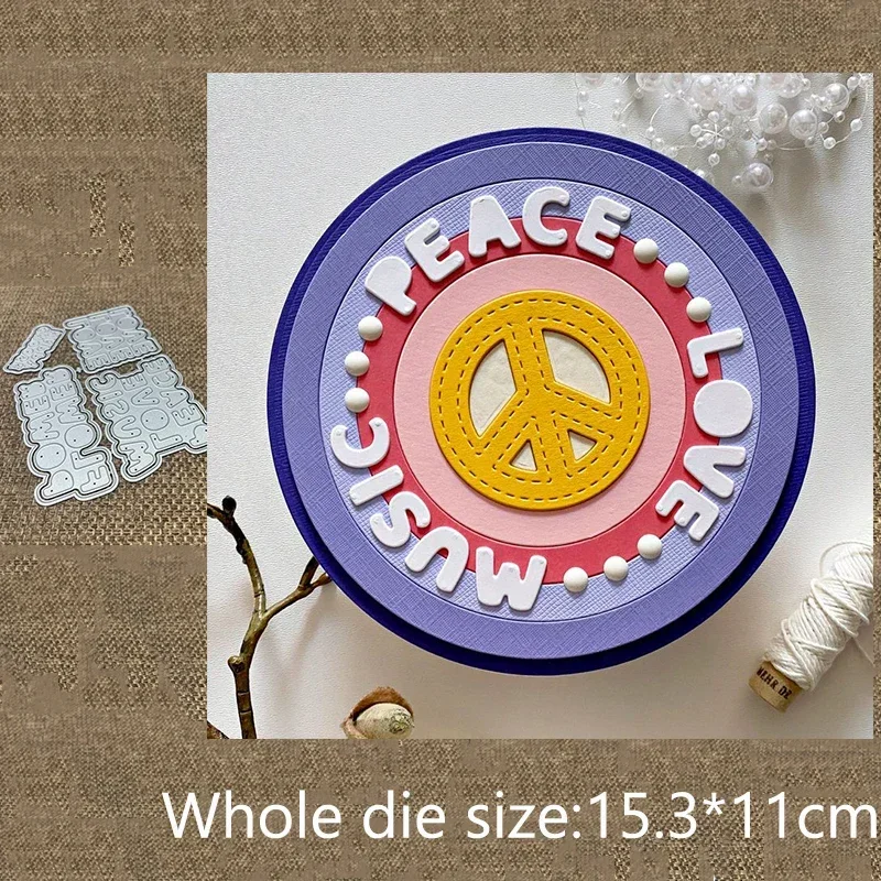 

New Design Craft Metal stencil mold Cutting Die Flower Power Sentiments words scrapbook die cut Album Paper Card Craft Embossing