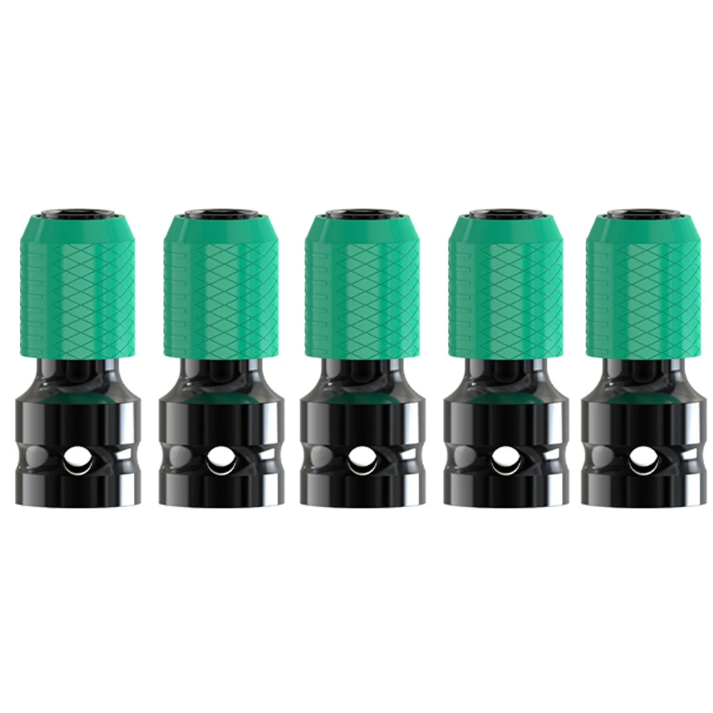 12 Inch Square Drive to 14 Inch Hex Socket Adapter Converter Compatible with Pneumatic and Electric Screwdriver Bits