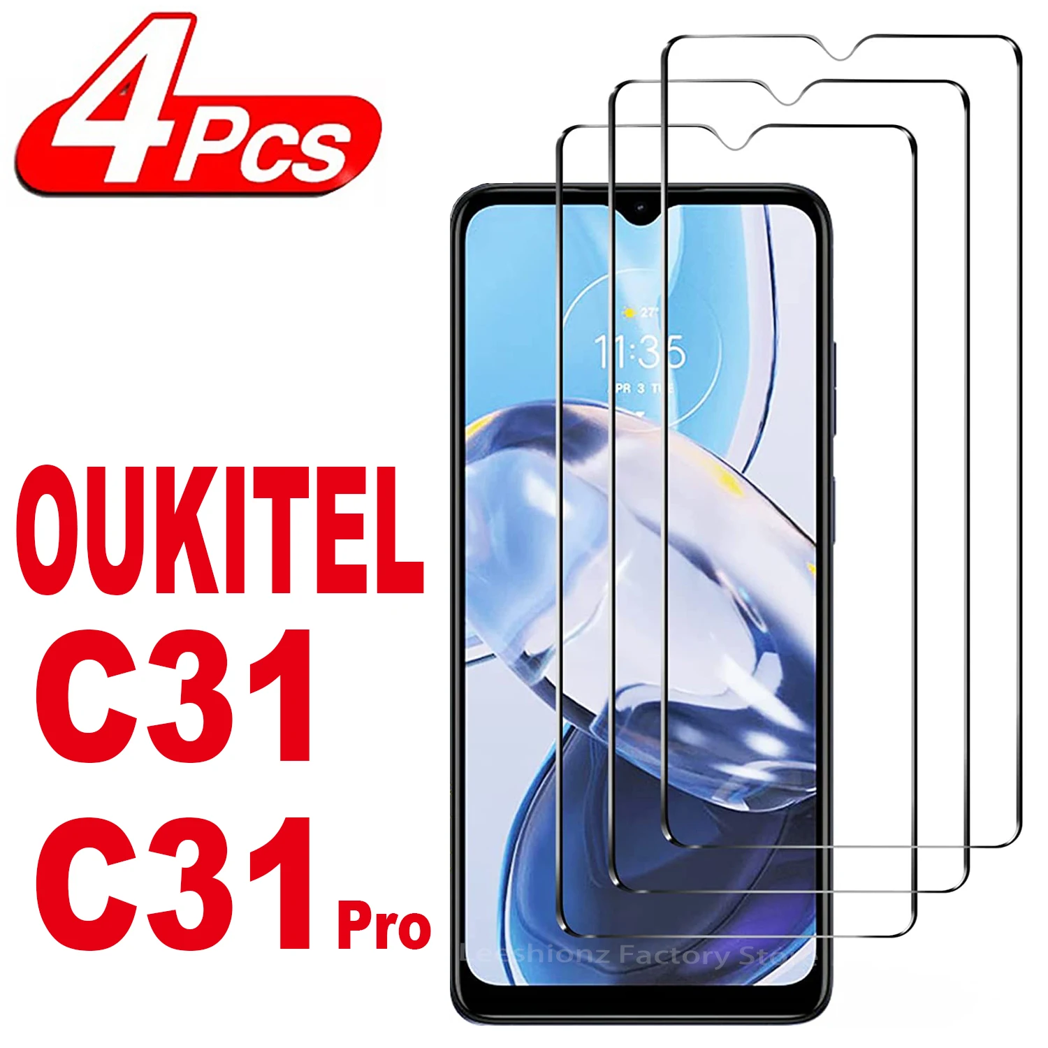 

2/4Pcs Screen Protector Glass For OUKITEL C31 C31-Pro Tempered Glass Film