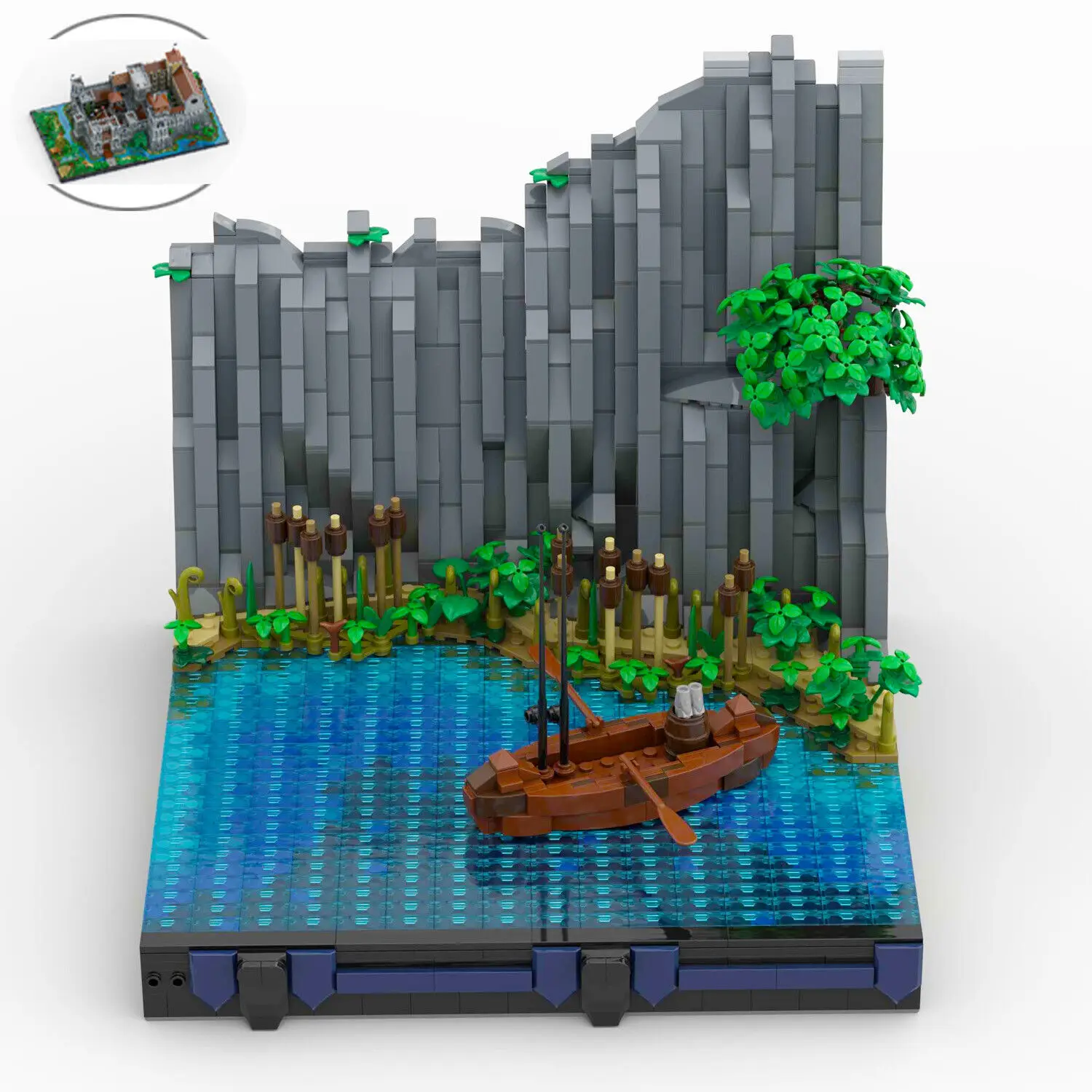 

Shore and Boat Diorama for Your Medieval Castle 1626 Pieces MOC