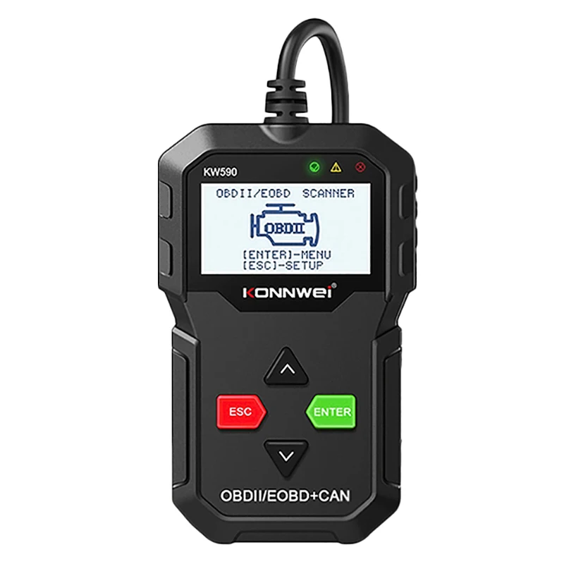 

KONNWEI KW590 OBD2 EOBD диагностический сканер неисправностей автомобиля, универсальная неисправность автомобиля