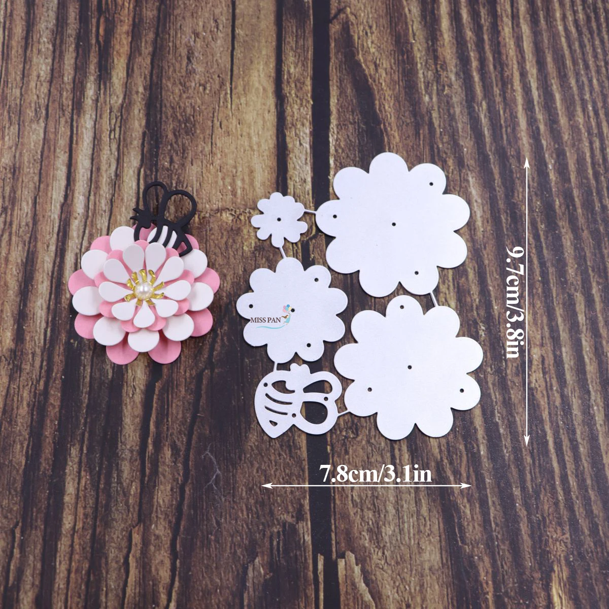 3D Flower Metal Dies Cutting for Scrapbooking Embossing DIY Manual Photo Album Decor Knife Mold Craft Petal Stencils