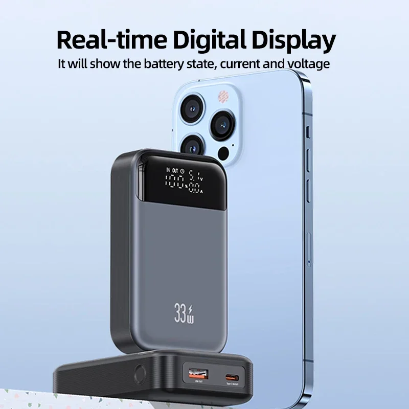 Portable External Quick Charger 10000mAh PD33W Fast Charging Mini Powerbank For IPhone Samsung Huawei Tablets Power Bank
