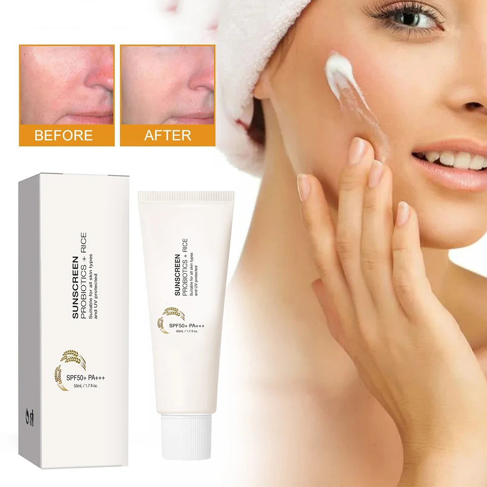 Sunscreen Rice Probiotics Spf50 Relief Sun Gentle Sunscreen Long Lasting Face Antioxidant Moisturiser For Outdoor Activities