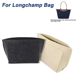 Fodera con inserto in feltro borsa cosmetica adatta per LongChamp, custodia per il trucco dell'organizzatore della fodera di supporto della borsa