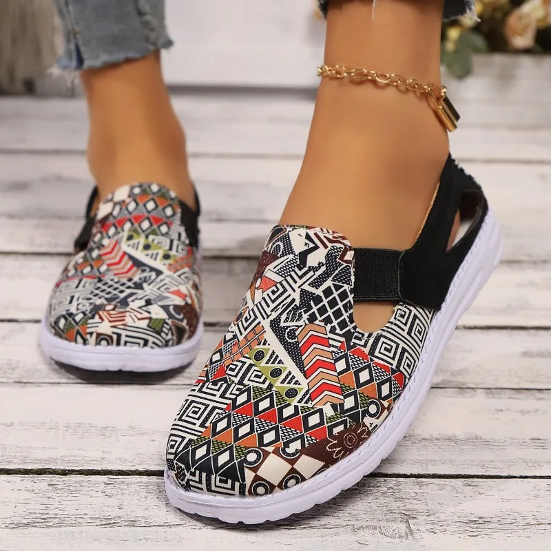 Women Sneakers Thick-soled Shoes 2024 New Summer Hand-painted Outdoor Casual Women Sneakers Zapatos De Mujer Designer Shoes