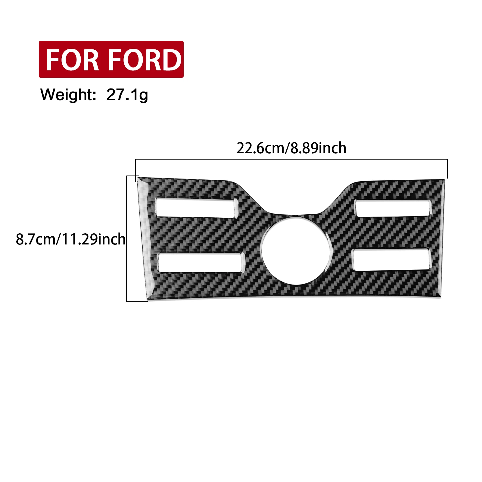 لفورد اكسبلورر 2011-2014 تعديل ألياف الكربون سيارة تكييف الهواء التحكم الحافة الداخلية اكسسوارات ملصق مزخرفة