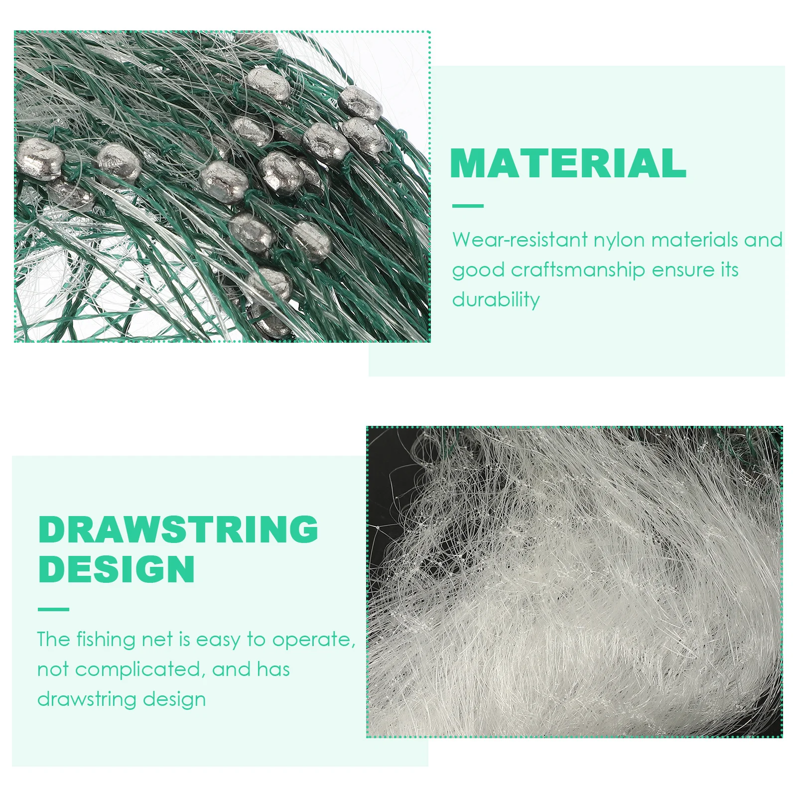 

Nylon Three Layer Adhesive Fishing Net 1M X 20M Float Trammel Gillnet Tight Seal Bait Retention Fish Trap for Freshwater