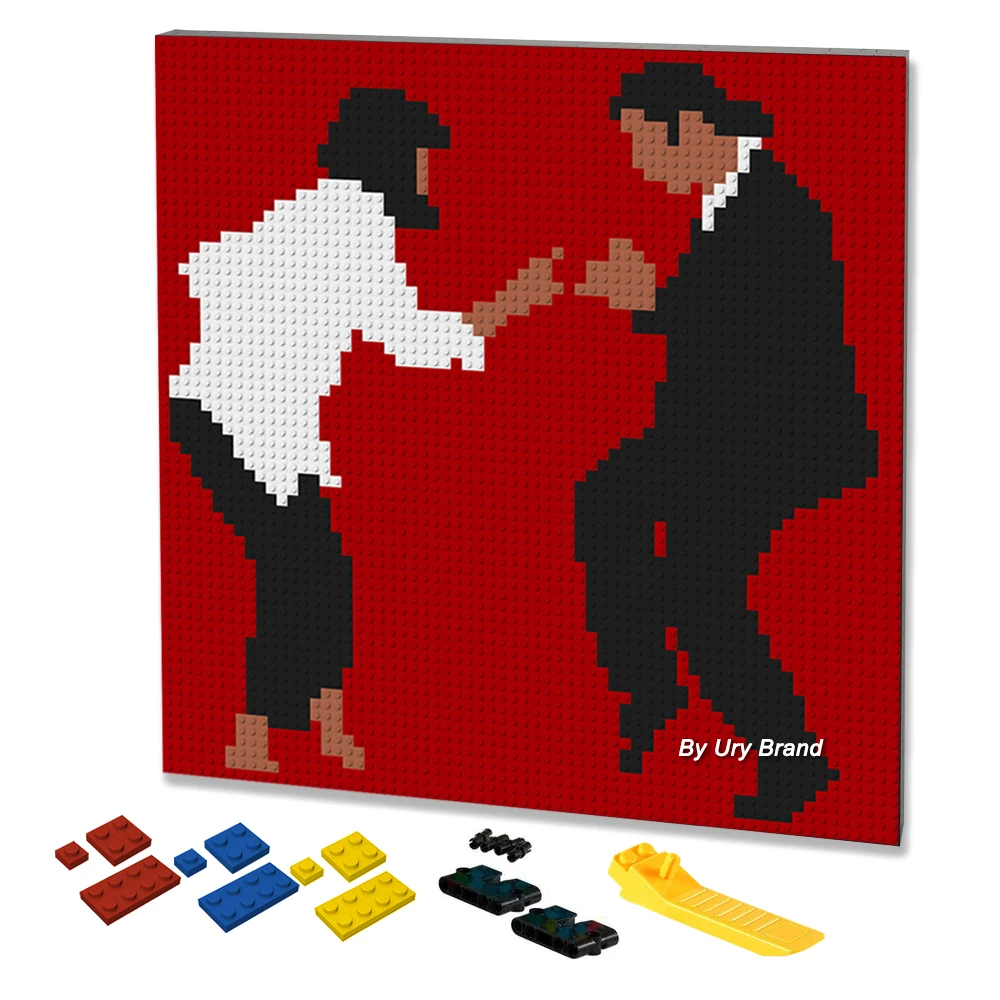 

4000+PCS Pixel Art Pulp Fiction Dancing Mosaic Pop Star DIY Room Decorative World Famous Movies By Building Blocks Toys Gift