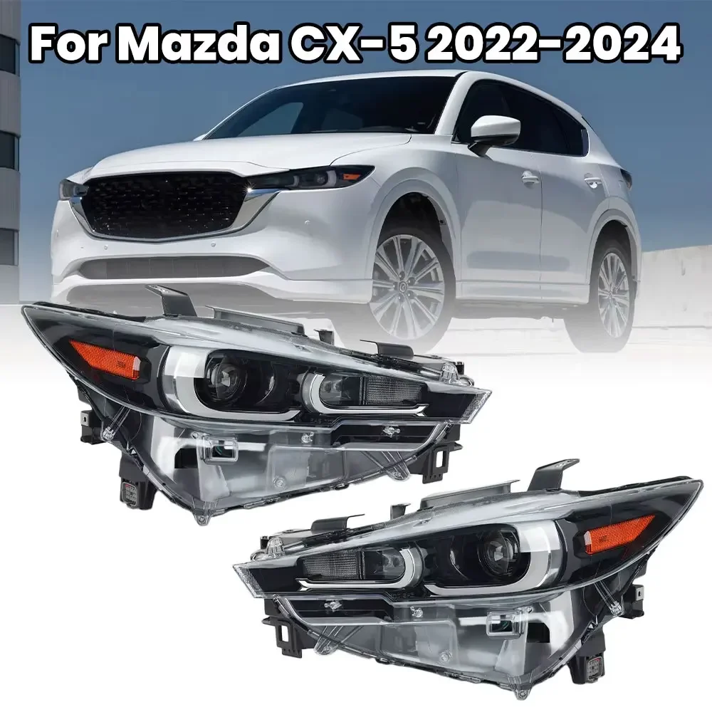 

Car Front Lamp LED Headlight Assembly for Mazda CX-5 2022 2023 2024 FULL LED No AFS Light Headlight no DRL CAR accessories