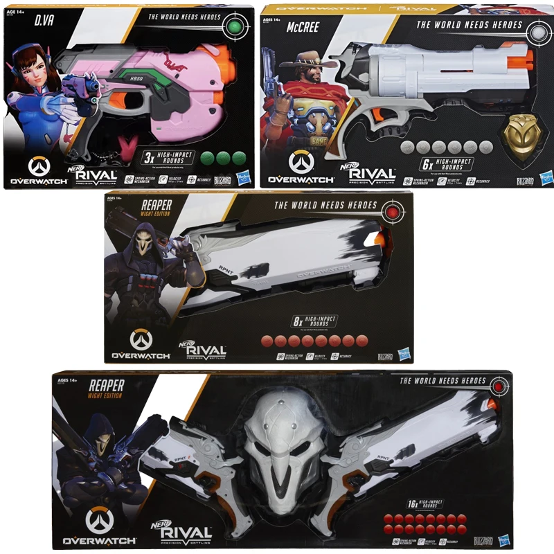 

Hasbro NERF Launcher Overwatch Series Reaper Collector Pack McCree Reaper D.Va Model Toy Can Launch Action Figures