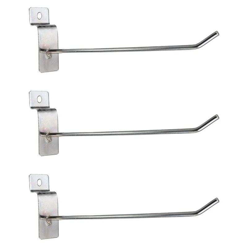 

75 X Slatwall Single Hook Pin Shop Display Fitting Prong Hanger 150Mm