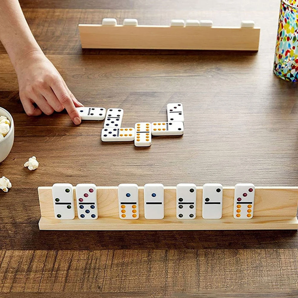 6個入りDIY木製レターデコレーションクラフトセット、ホームオフィス、子供向けクリエイティブゲーム、テーブルディスプレイスタンド、木製ドミノラック、カードトレイホルダー