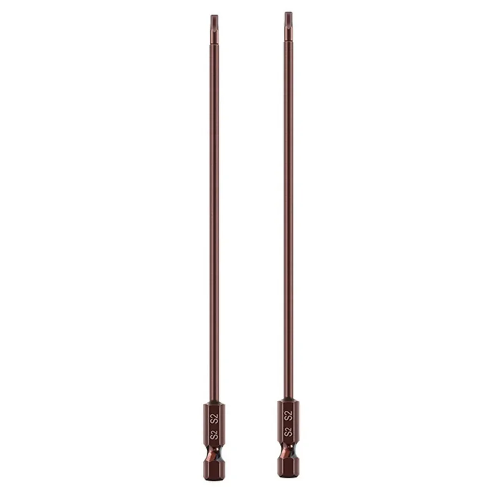 

2PCS Magnetic Hex Head Screwdriver Bits 150mm Length Alloy Steel 1 5 To 6mm Sizes Compatible With Power Drills