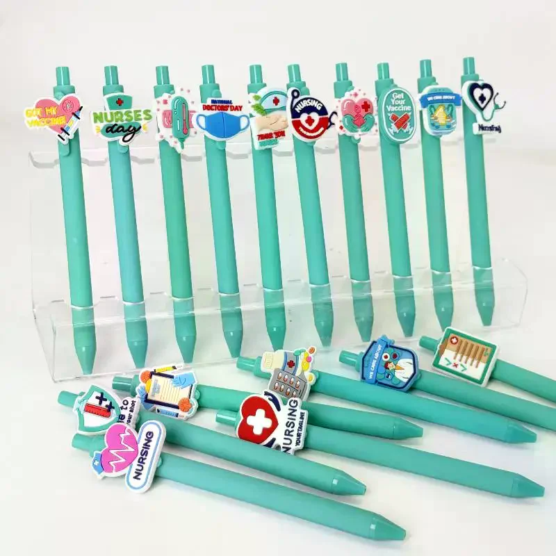 6/10Pcs Medical Record Pens Nurse Doctor Writing Gel Pens Nurses Day Gift Student Retractable Ballpoint Pen