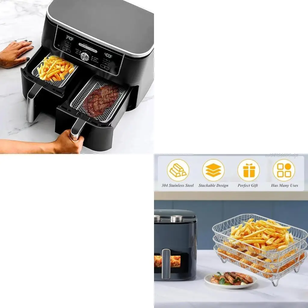 27RB 3 Layers Grill Stands Air Fryers Stackable Rack Stainless Steel Dehydrator Racks Grilling Racks for Restaurant Kitchen
