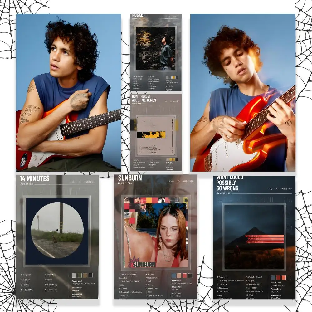 Singer D-Dominic Fike Poster Graphic Wall Art Poster HD Waterproof PP Paper Print for Bedroom Living Room Office Decor Gift