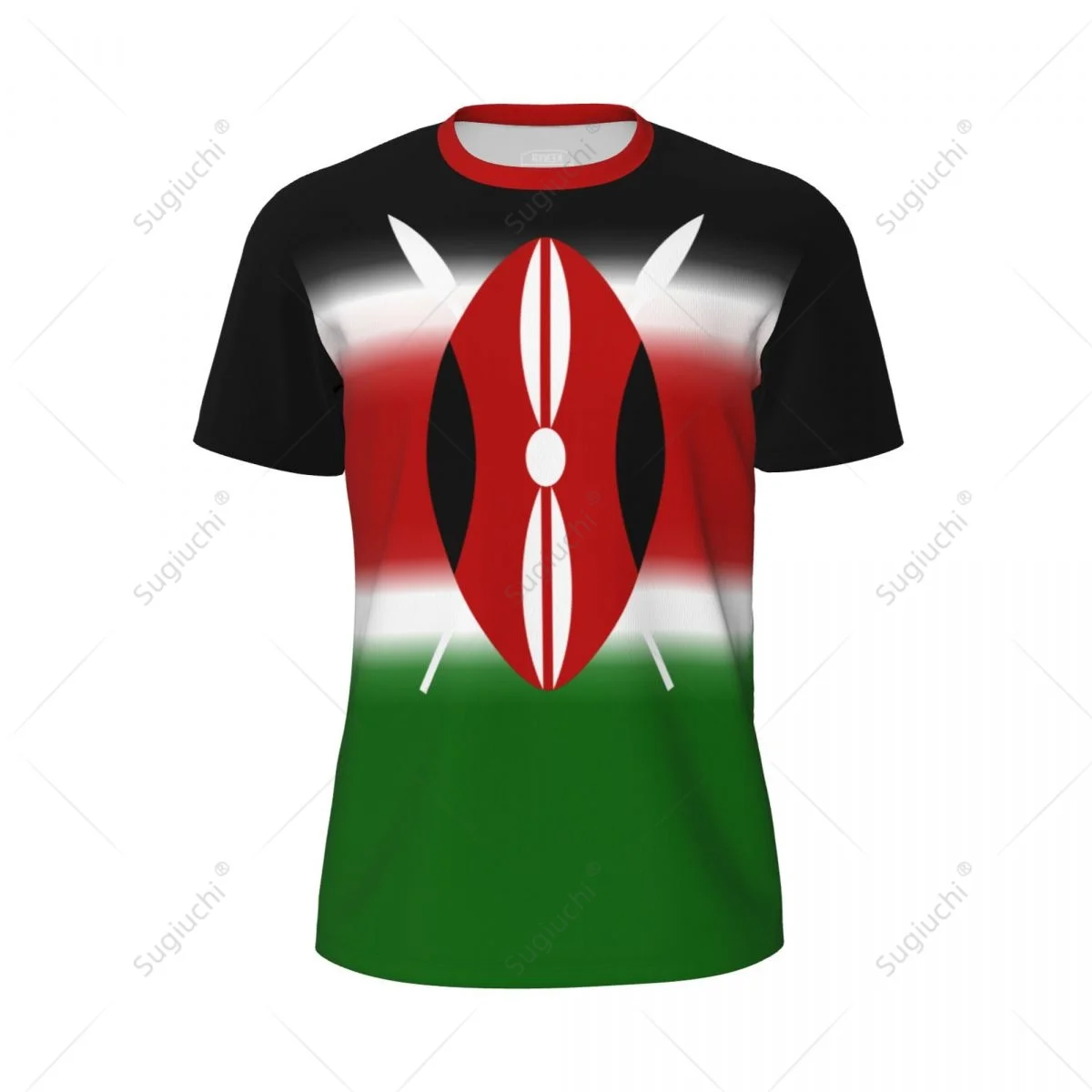 Sports Mesh T-shirt Kenya Flag For Running Bike Soccer Tennis Football Fitness Tees 3D Printed Custom