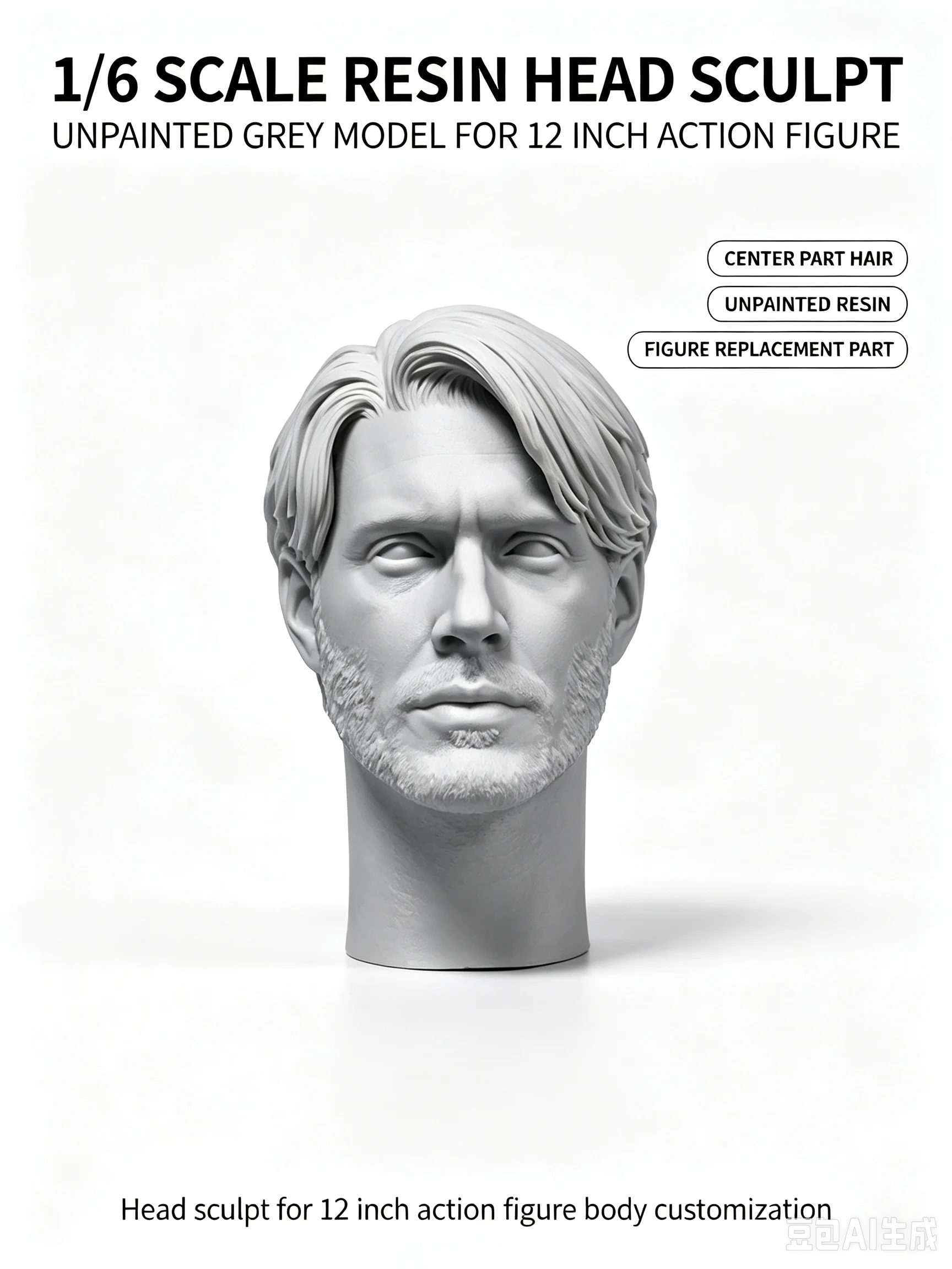 Rare 12 Inch Model Modification Parts, 1/6 Die Cast Resin Model Kit, Uncolored Modification Parts, DIY Model Props