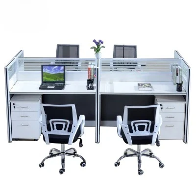

Custom Made Office Desk Workstation Two People Cubicle Partitions Furniture