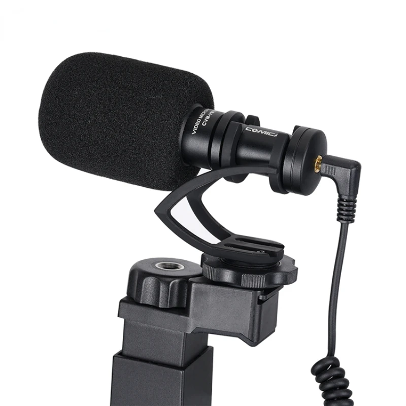 

Video Microphone COMICA CVM-VM10-K2 CNC Processing with 1/4 External Port&Hot Shoe Mount Combine Audio and Video