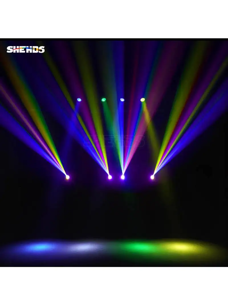 Nouveauté SHEHDS 2 pièces ampoule MINI 230W 7R faisceau éclairage à tête mobile avec Flight Case arc-en-ciel mariage discothèque théâtre Disco