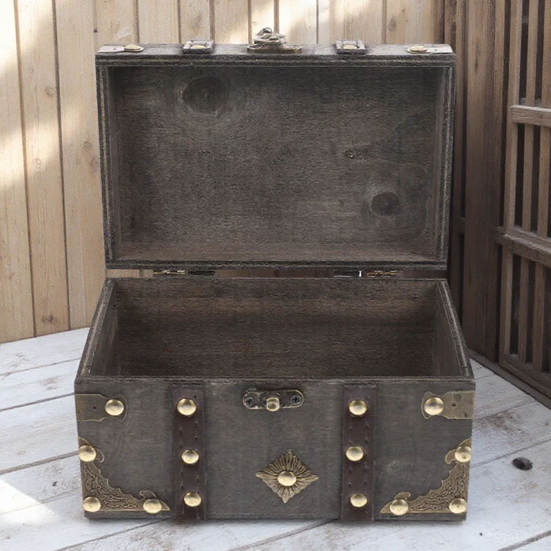

Lockable Wooden Jewelry Organizer Box Vintage Storage Earring Necklace Bracelet Holder Small Wooden Box For Use