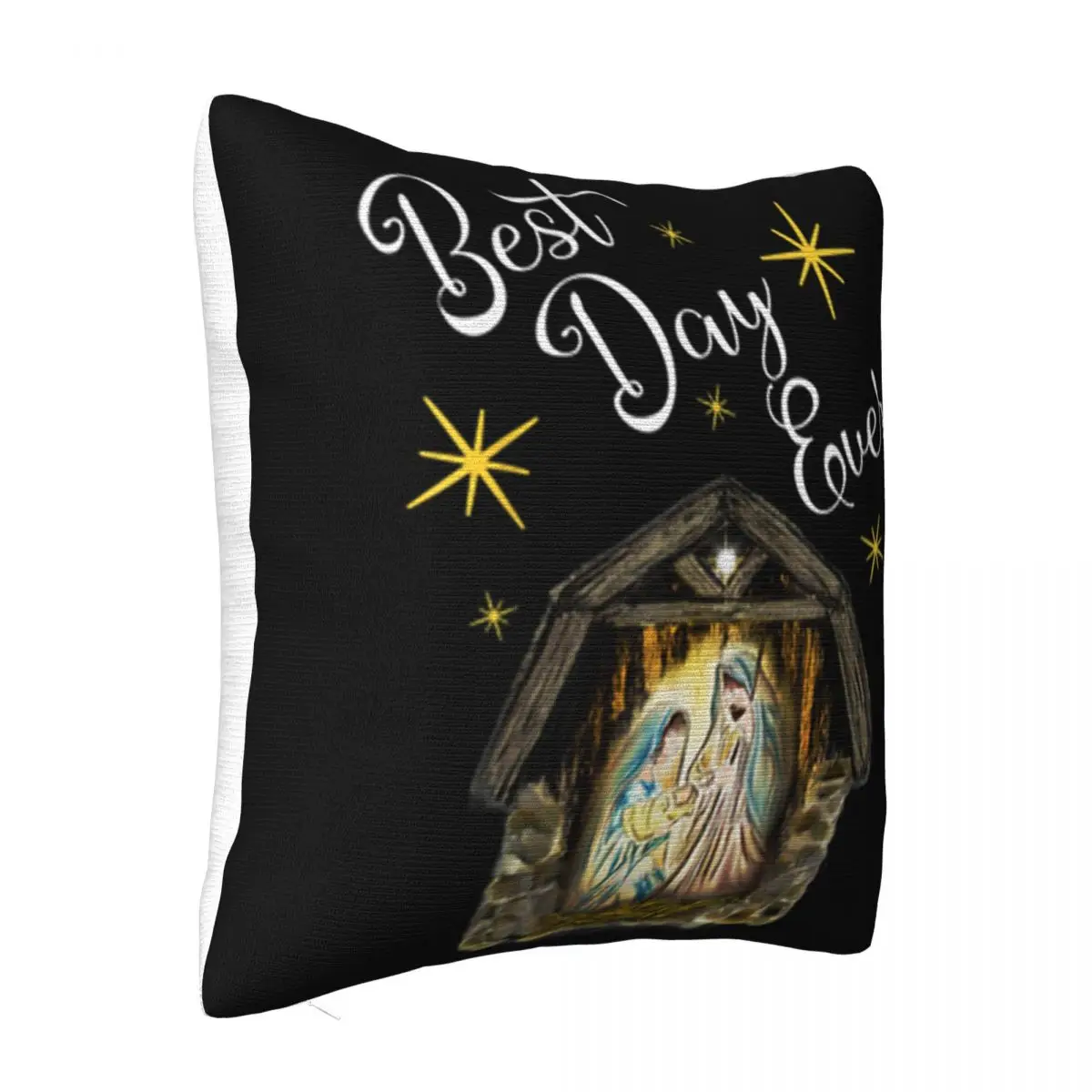 Awesome Christmas Nativity Jesus Best Day Ever Manger Christian Swag Natural Humor Pillow Case