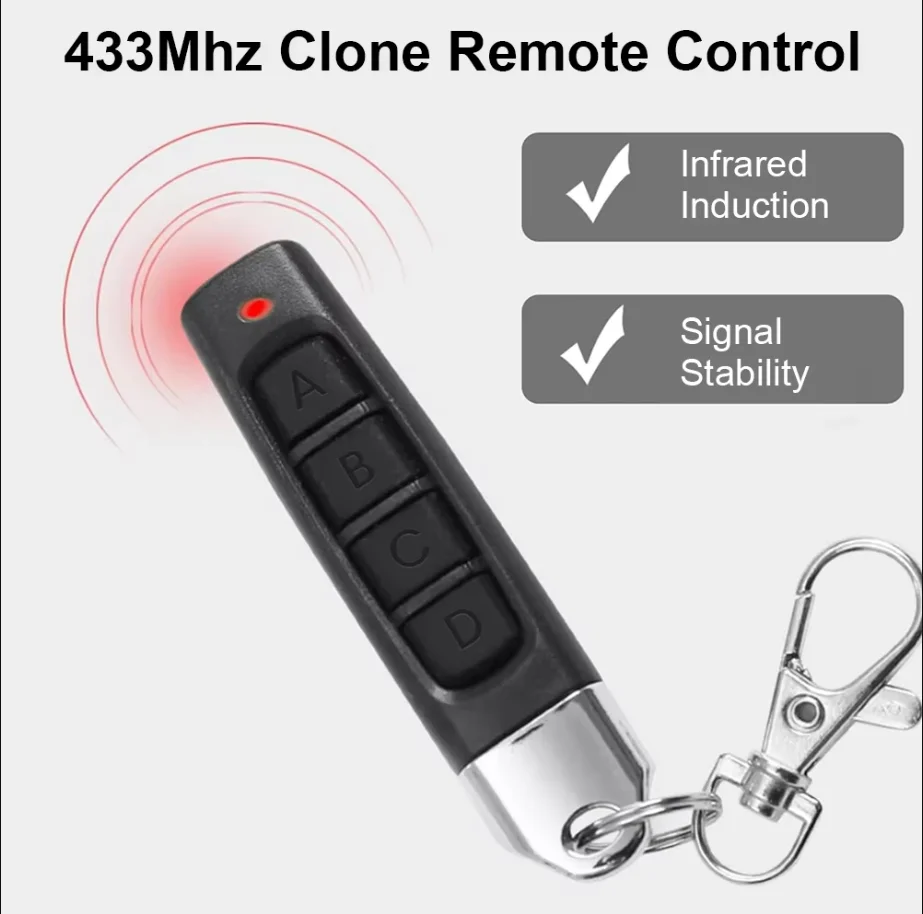 

1-5PCS 433mhz Remote Control Duplicator Universal Remote key Copy Clone Replacement Garage Door Keychain RF 433Mhz Transmitter
