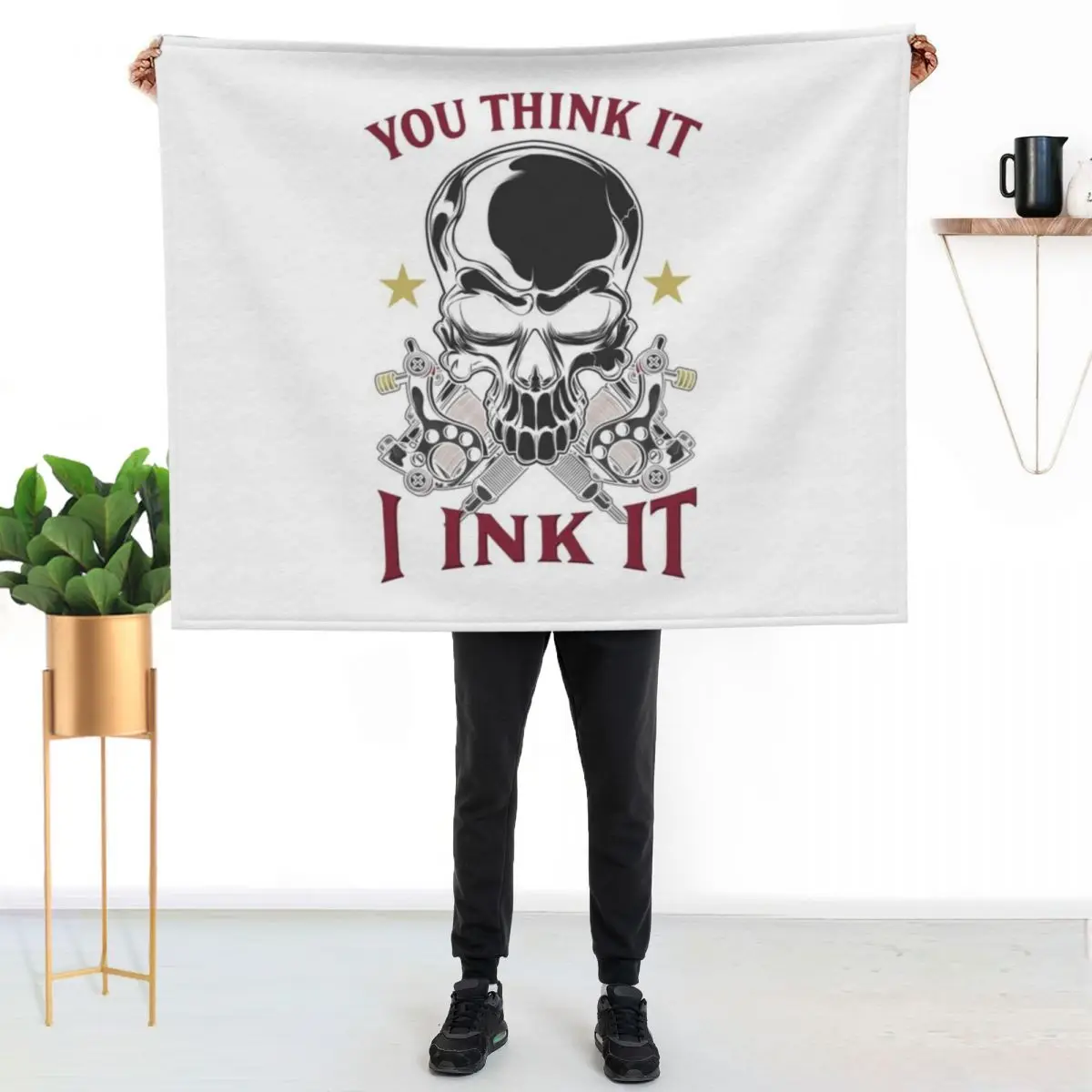 You Think It - I Ink It Throw Blanket Luxury Designer Decorative Sofa christmas gifts Blankets For Baby Loose For Baby Blankets