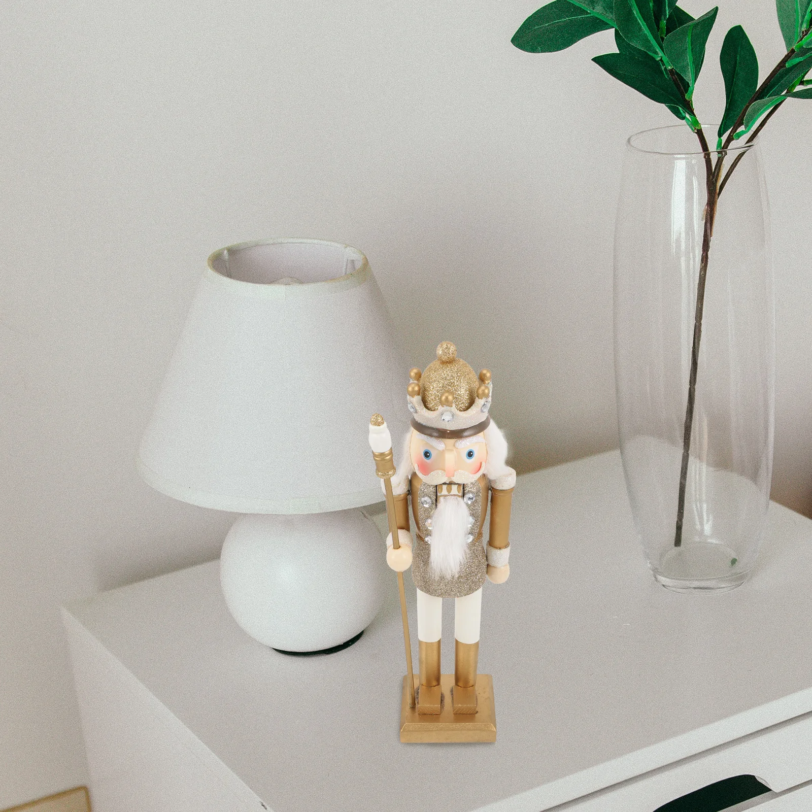 

1pc Wooden Nutcracker Decor Nutcracker Ornament For Holiday Festival Wedding Party Supplies Desktop Garden House Xmas Table