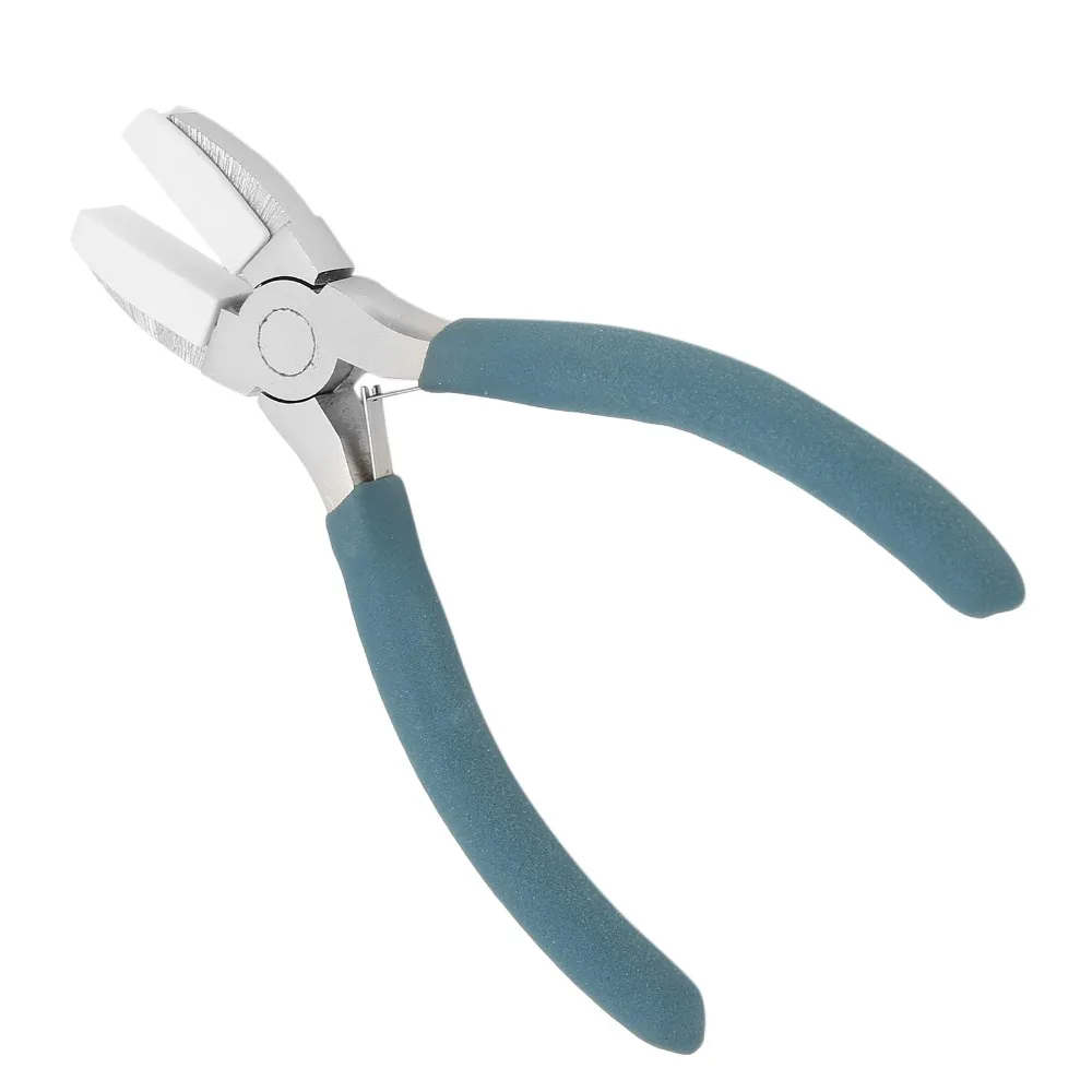 Blue+Silver Chrome Vanadium Steel Jewelry Pliers Total Length 132mm Steel Needle Round Diagonal Cutting Pliers