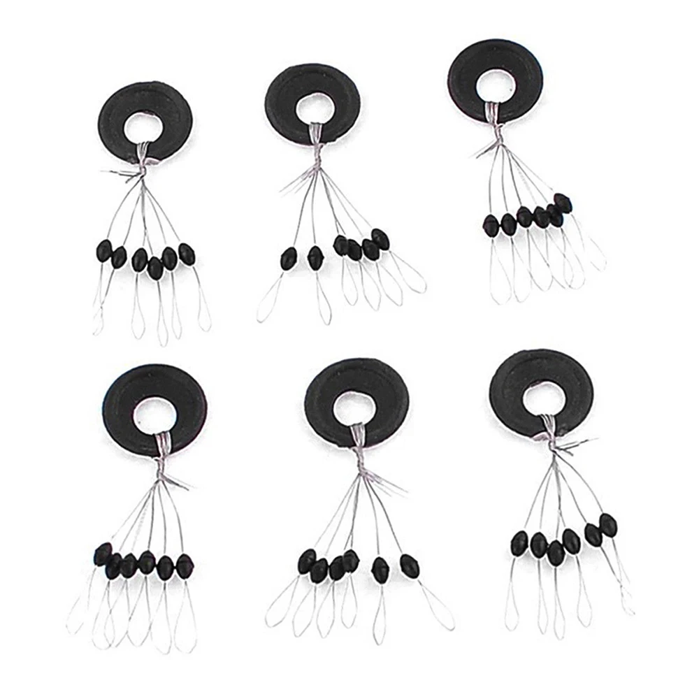 600Pcs 100 Group Set Rubber Space Beans Oval Stopper Fishing Bobber For Fly Fishing Accessories Spinner Bait Fish Tool image 3