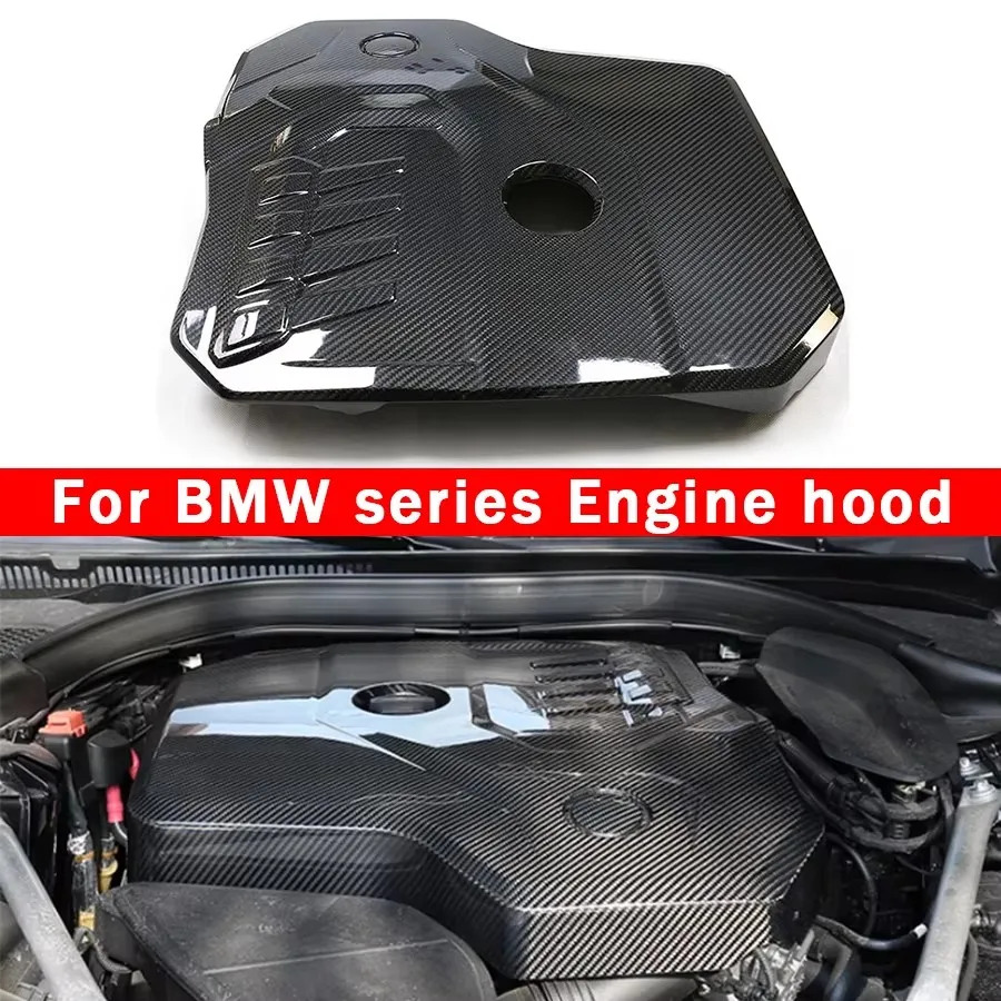 For BMW 3 4 5 6 7 series G20 G22 G30 G38 G11 G12 6GT G32 Carbon fiber engine hood B48 2.0T 4-cylinder engine hood cover Body Kit