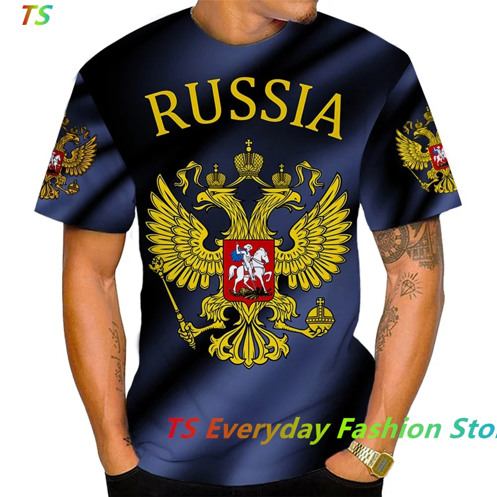 3d Print New Fashion Russia Flag Men\'S Russia Bear T-Shirt Short Sleeve Men\'S Clothing Streetwear Oversized Top РУССКАЯ ФУТБОЛКА