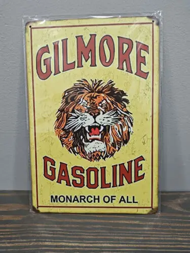 Gilmore Gasoline Monarch of All 12 x 8 inch Metal Sign Distressed