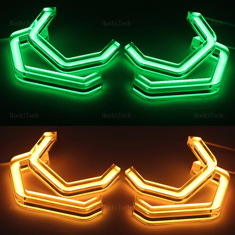 multi-colored Ring Angel Eyes RGB M4 Style LED App control for Volkswagen VW Polo 5 6R 6C CrossPolo Vento Voyage Saveiro Cross