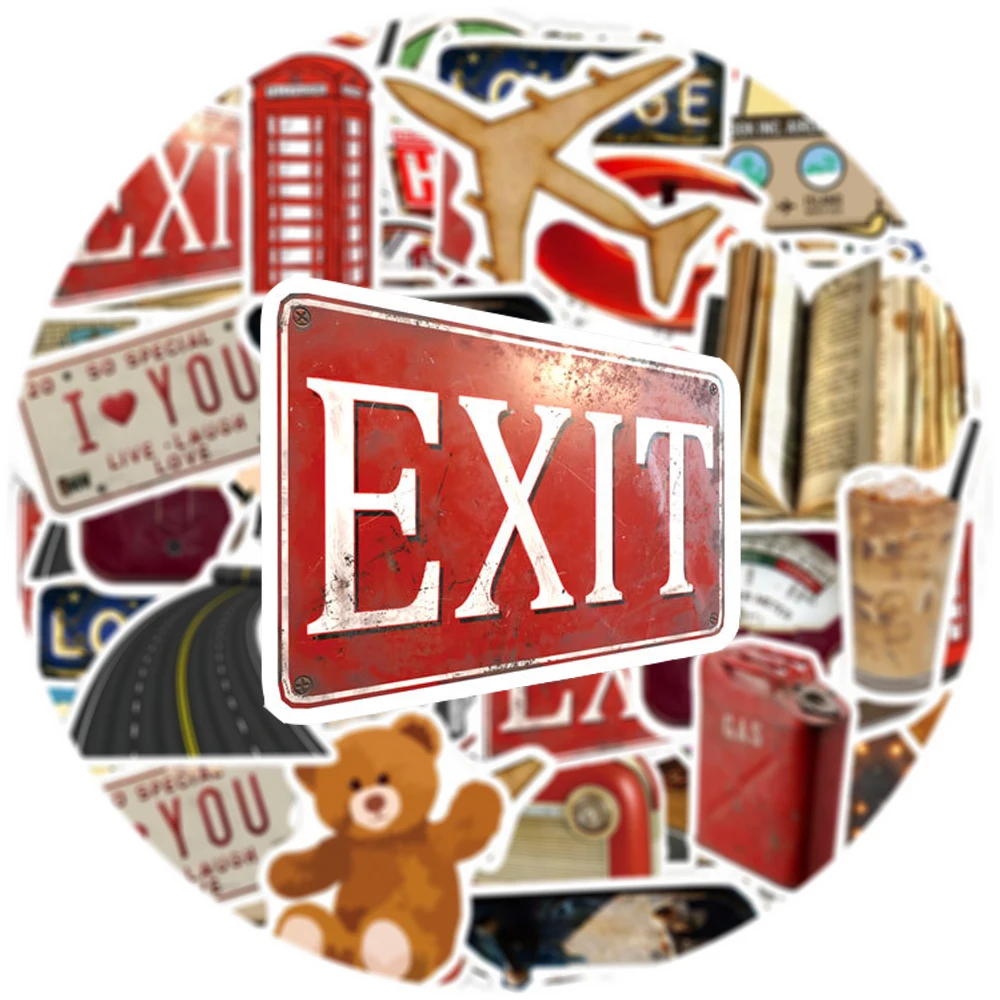 10/30/50 個ヴィンテージ INS アメリカンスタイル落書きステッカー美的デカール DIY 文具スーツケースラップトップ防水ステッカーパック