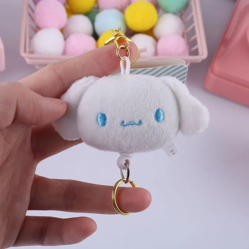 Sanrio Melody Cannella Cane Cane dalle orecchie grandi Budino Cane Kuromi Simpatico peluche Portachiavi telescopico Borsa da scuola Ciondolo Ornamento