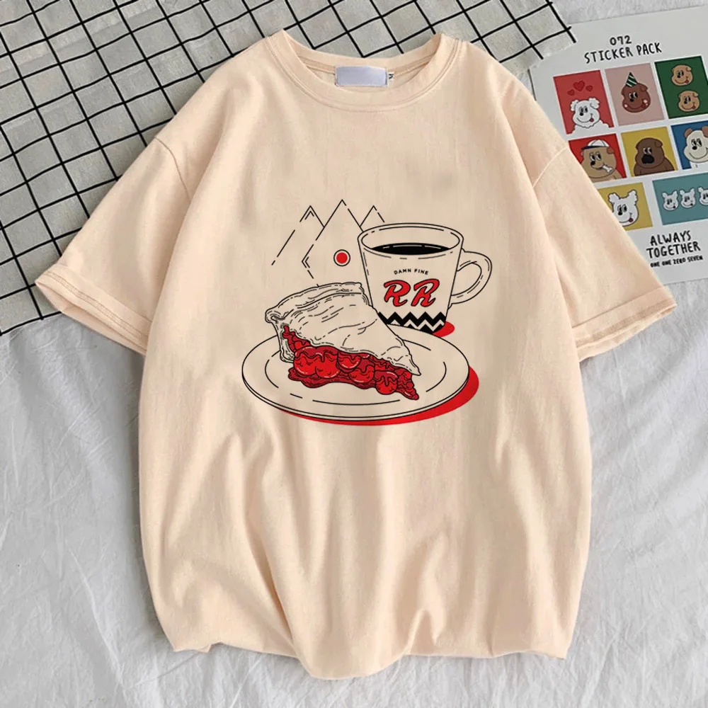 Twin Peaks Anel Coruja camiseta feminina Cultura Pop Y2k Moda Retro roupas coreanas camiseta feminina estética Universidade Clássico kawaii