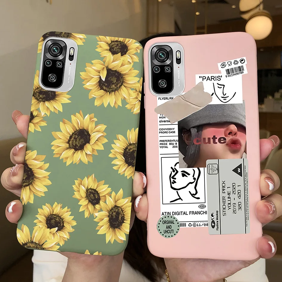 For Xiaomi Redmi Note 10 Pro Max Case Cute Fashion Heart Avocado Soft Silicone Cover For Redmi Note 10S Note 10 S Note10 Fundas