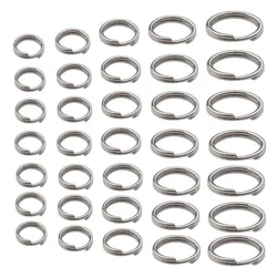 100 Stks/partij 5-15Mm Rvs Open Dubbele Ringetjes Voor Diy Sleutel Dubbele Split Rings Connectors Voor sieraden Maken