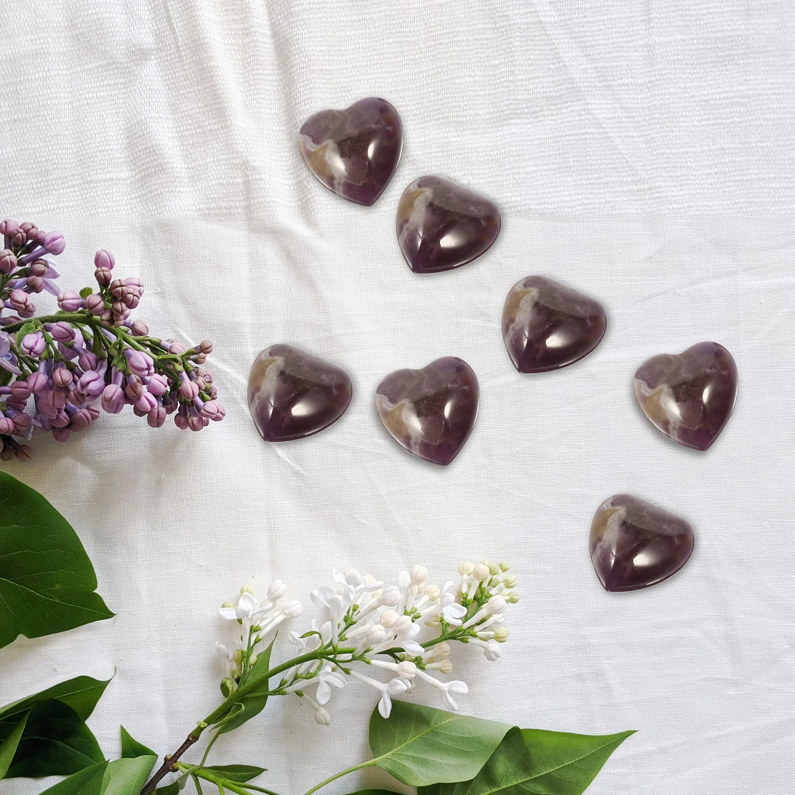 

10 Pcs Crystal Stone Adorn Office Desk Decor Craft Decoration Decorative Ornament Home Table Heart Shaped