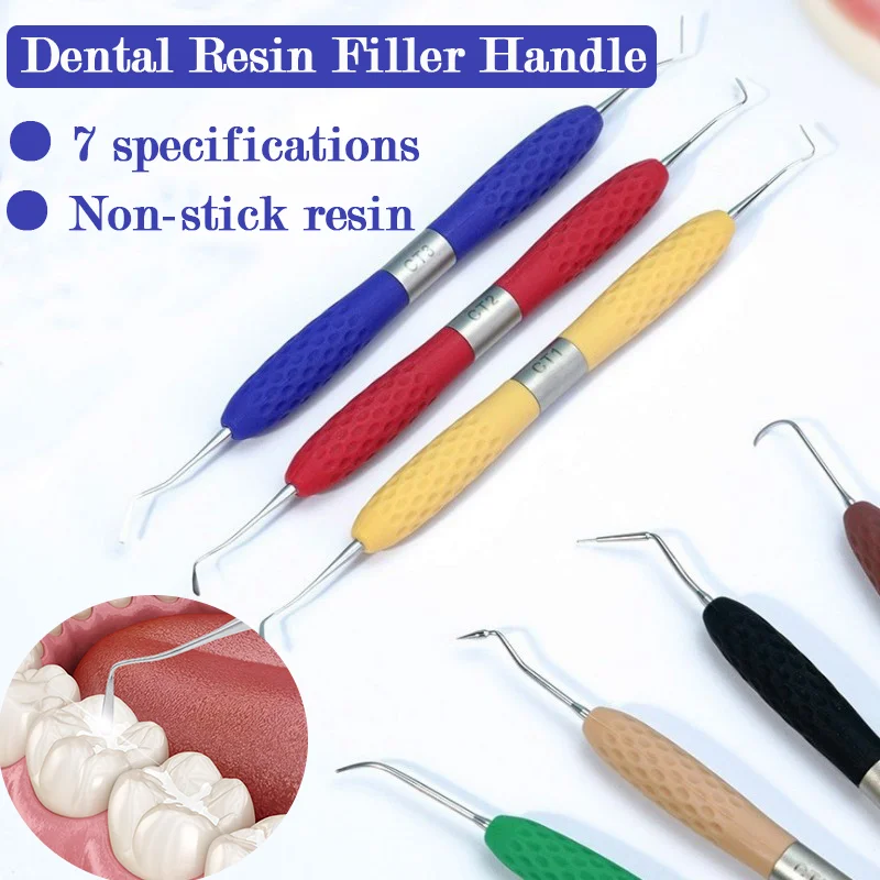 Dental Resin Filler Kit with Silicone Handle - Essential Restorative Tool for Aesthetic Dental Procedures Ct1~Ct7