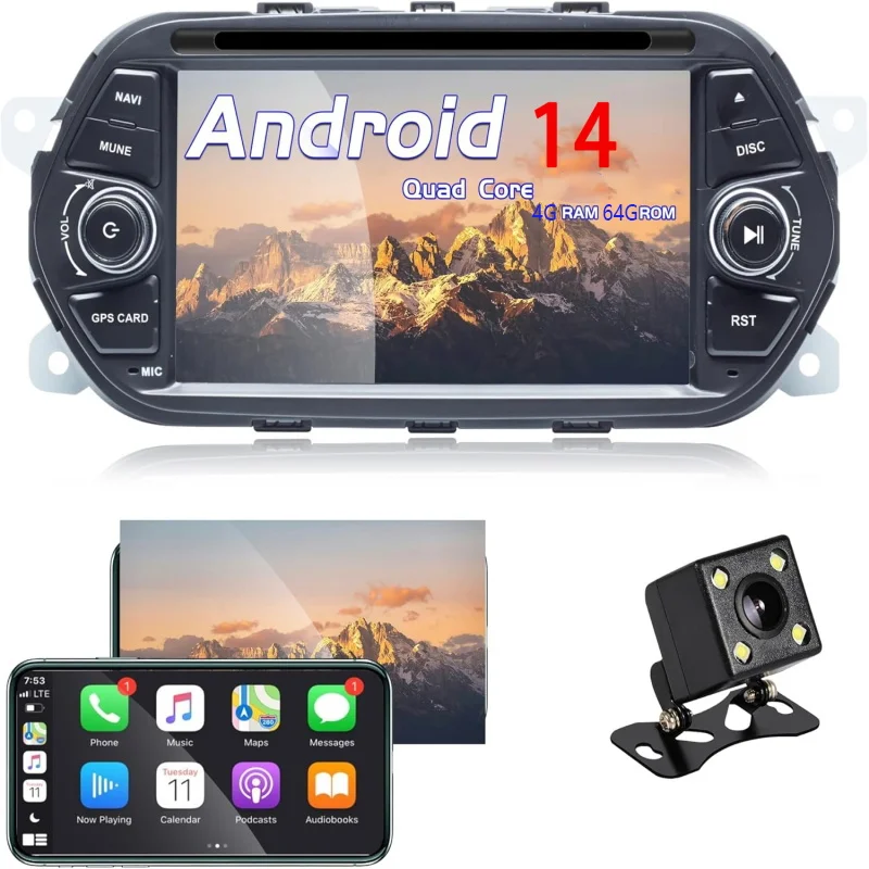 

Android car radio for Fiat FIAT TIPO EGEA 2015-2017 stereo screen Carplay Bluetooth GPS Navigation FM radio 7’ [4+64G]