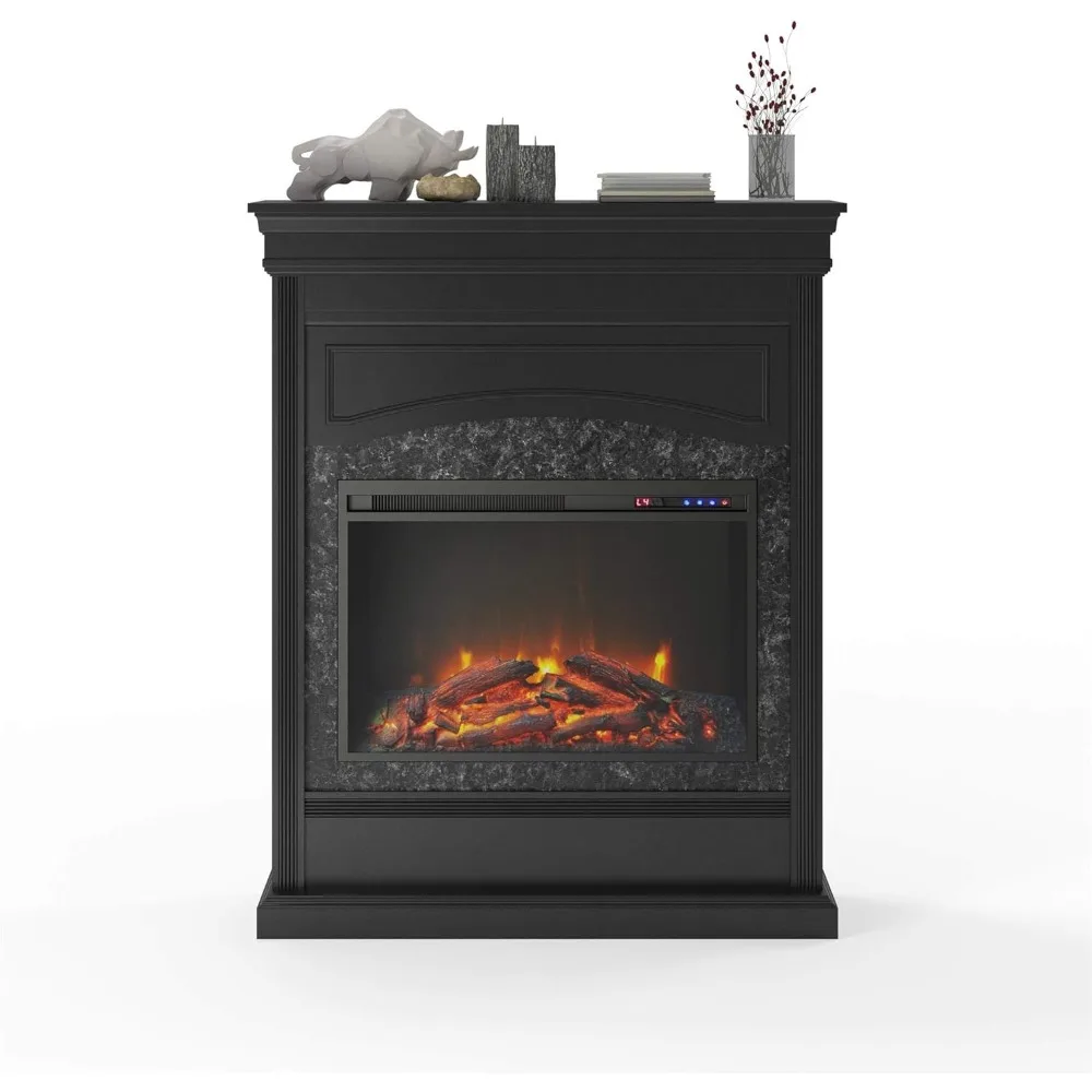 Lamont Electric Fireplace Black Freight Free Stove Decorative Heating Cooling Vents Home Improvement