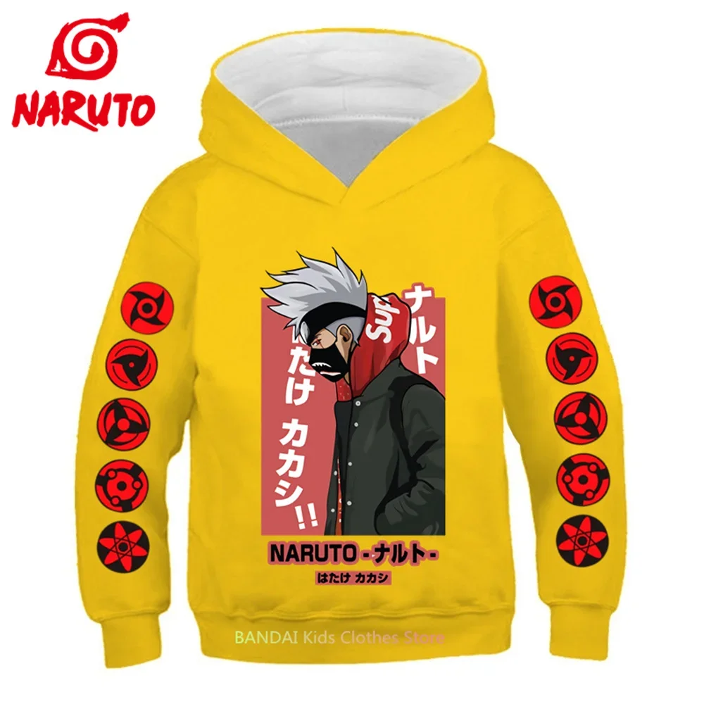 

New Japanese Anime Kakashi Children's Sweatshirt Boys Narutos Hoodie Fashion Street Hoodie Boy's Shirt Autumn