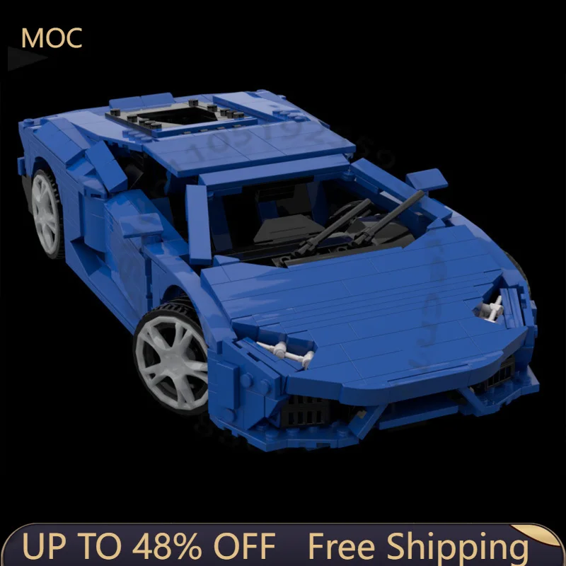 

760 PCS Speedy Sports Car Huracan LP610-4 MOC Customize Modular Building Block Creative Design Simple DIY Boy Assembly Toy Gift